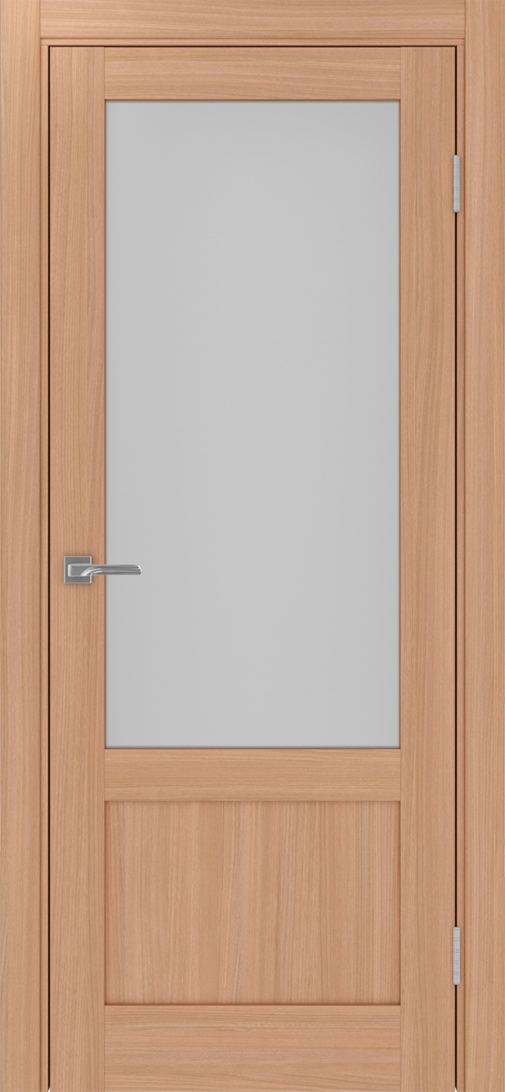 Дверь межкомнатная Оптима Порте Турин 540ПФ.21, цвет темный ясень, экошпон, стекло мателюкс