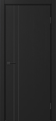 Дверь межкомнатная Оптима Порте Неаполь 205 молдинг SB (кромка ПВХ в цвет полотна с 4х сторон с врезкой под замок Морелли М1895 (М1885)), цвет антрацит, экошпон, глухая