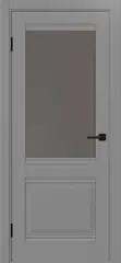 Дверь межкомнатная ХЬЮГОДОРС Генри 02Ux210, цвет благородный серый, экошпон, стекло бронза (гарантия - 5 лет)