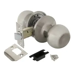 Ручка-защелка шар без фиксатора Аякс DK682 SN-PS (6082 SN-P), цвет никель матовый (гарантия - 6 месяцев)