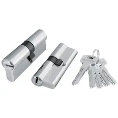 Цилиндр ключ-ключ Фуаро (200 ZA/80) 2000ZAKey80(30+10+40) CP, цвет хром (гарантия - 12 месяцев)