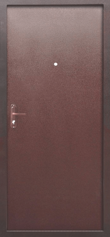 Дверь входная Прораб 4,5 см металл/металл, 1 замок, 0,8 мм металл, (медь антик+медь антик) #3
