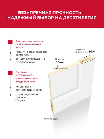 Дверь межкомнатная ХЬЮГОДОРС Катрина 11x120, цвет элегантный белый, экошпон, стекло матовое (гарантия - 5 лет) #2