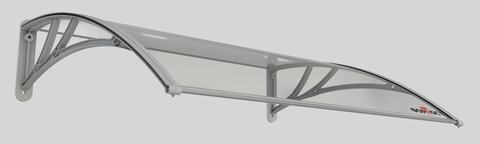 Погонаж - Козырек «АЛМАЗ-1500» D1500 A-S (1) для входной двери Форпост цвет прозрачный (1000х1500)