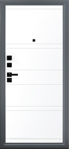 Теплая дверь входная Берлога Ультра Марвин, 2 замка, 1,8 мм металл, (синий графит букле+арктик эмалит) #3