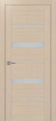 Дверь межкомнатная Оптима Порте Турин 562.12, цвет беленый дуб, экошпон, стекло мателюкс