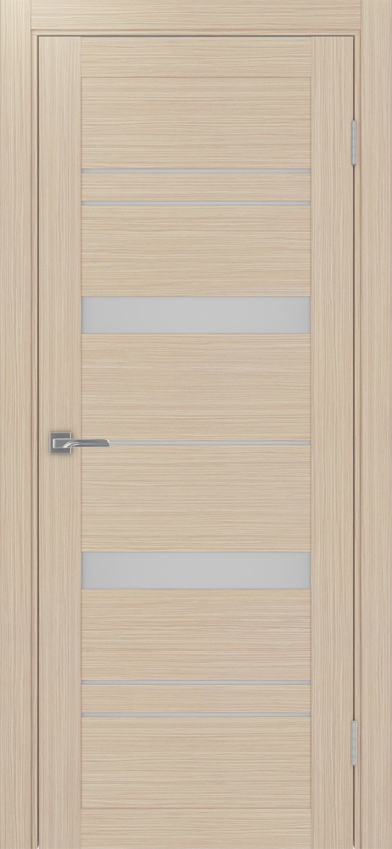 Дверь межкомнатная Оптима Порте Турин 562.12, цвет беленый дуб, экошпон, стекло мателюкс