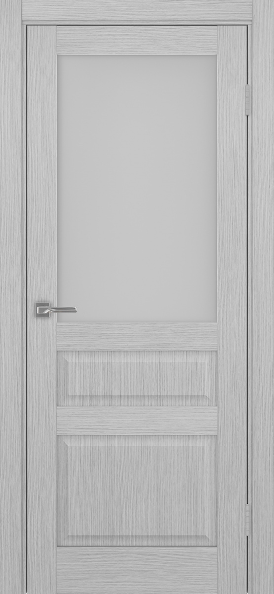 Дверь межкомнатная Оптима Порте Тоскана 631.211 ОФ3, цвет серый дуб, экошпон, стекло мателюкс