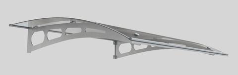 Погонаж - Козырек «ХРУСТАЛЬ-1200» EA1200 A-L (1) для входной двери Форпост цвет прозрачный (1000х1200)