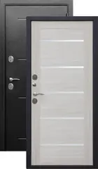 Термодверь входная Феррони Изотерма 11 см, 2 замка, 1,4 мм металл, (серебро антик+беж лиственница)