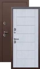 Термодверь входная Феррони Изотерма 11 см, 2 замка, 1,4 мм металл, (медь антик+астана милки)