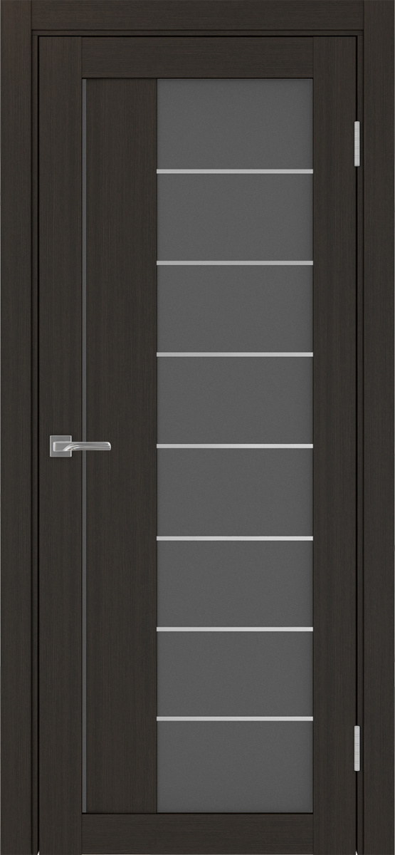 Дверь межкомнатная Оптима Порте Турин 524.22 АСС молдинг SC, цвет венге, экошпон, стекло графит