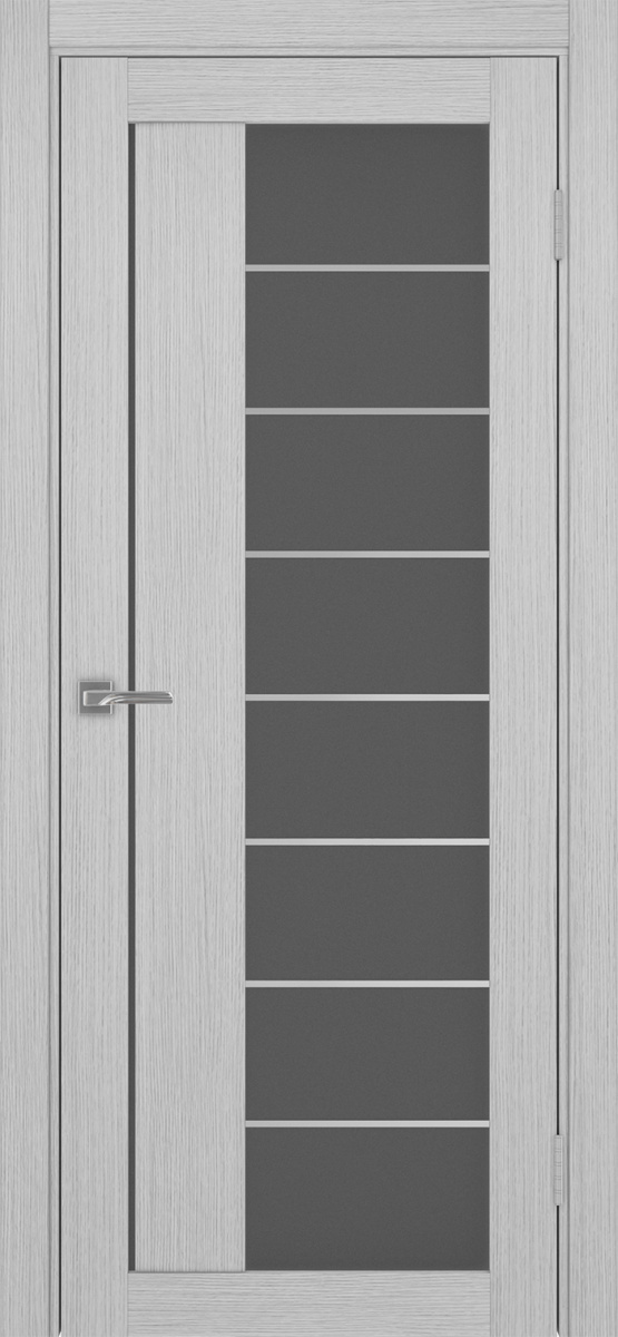 Дверь межкомнатная Оптима Порте Турин 524.22 АСС молдинг SC, цвет серый дуб, экошпон, стекло графит