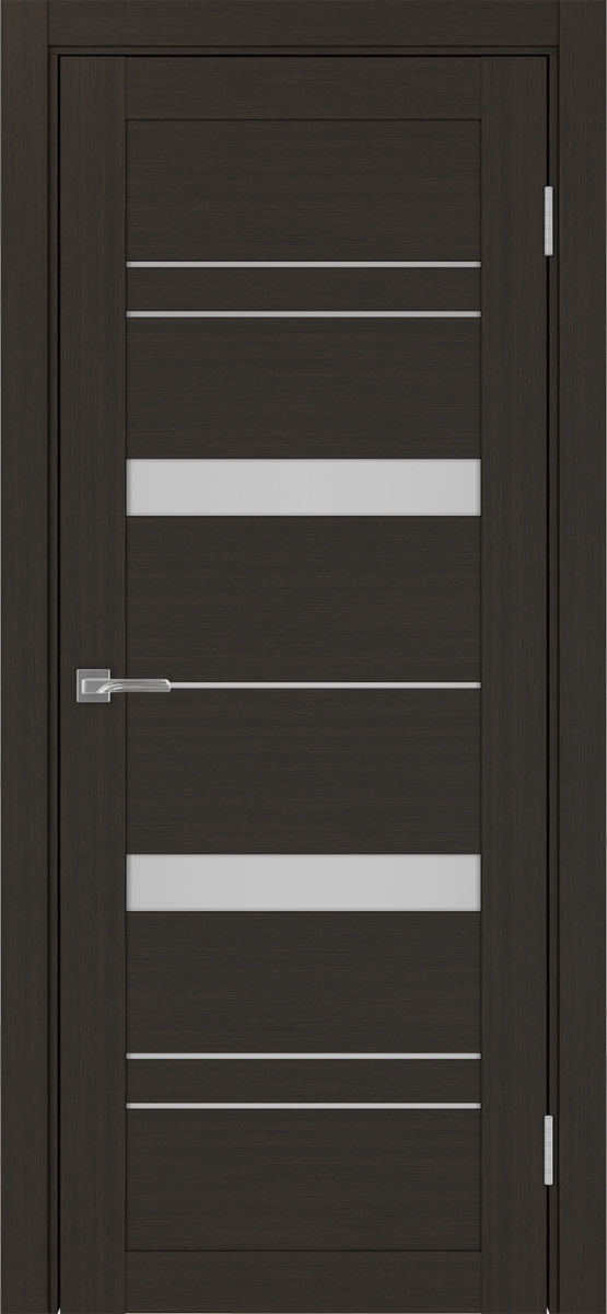 Дверь межкомнатная Оптима Порте Турин 562.12, цвет венге, экошпон, стекло мателюкс