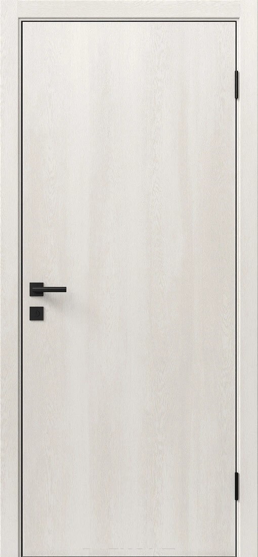 Дверь межкомнатная Дверона Вуд Флэт (кромка АБС с 4х сторон), цвет дуб браш светлый, CPL, глухая