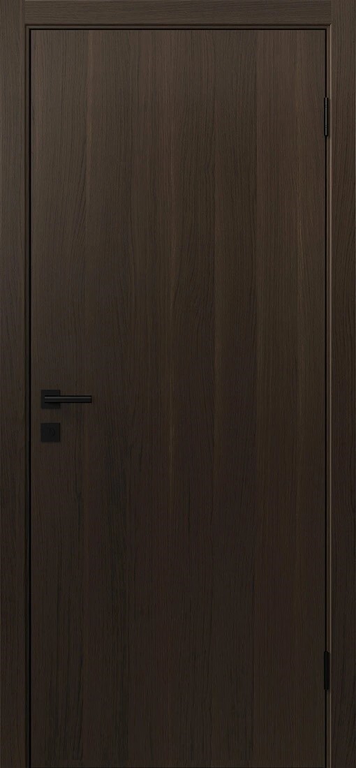 Дверь межкомнатная Дверона Вуд Флэт (кромка АБС с 4х сторон), цвет дуб браун, CPL, глухая