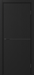 Дверь межкомнатная Оптима Порте Неаполь 202 молдинг SB (кромка ПВХ черная с 4х сторон с врезкой под замок Морелли М1895 (М1885)), цвет антрацит, экошпон, глухая