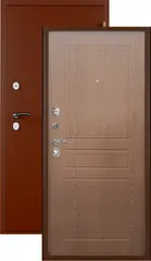 Дверь входная Промет Титан, 2 замка, 1,2 мм металл, (медь антик+орех лесной)