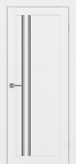 Дверь межкомнатная Оптима Порте Турин 525.121 АПС молдинг SB, цвет белый лед, экошпон, стекло мателюкс