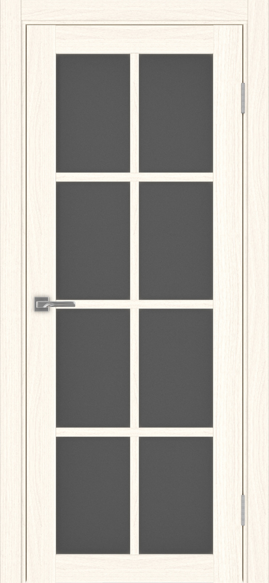 Дверь межкомнатная Оптима Порте Турин 541.2222, цвет светлый ясень, экошпон, стекло графит