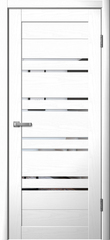 Дверь межкомнатная Ла Стелла 282, цвет белый ясень, экошпон, зеркало