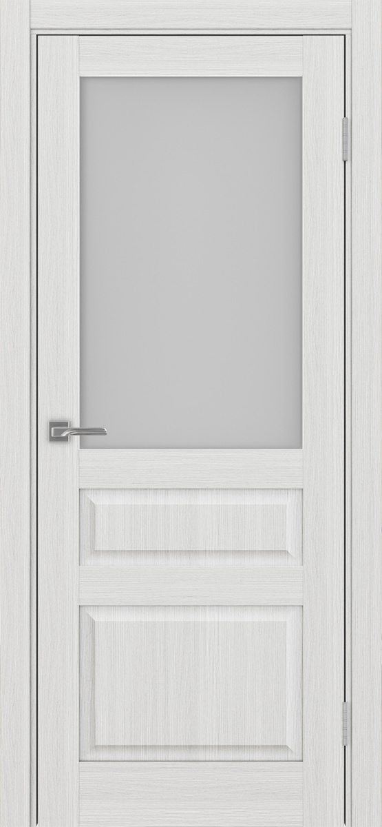 Дверь межкомнатная Оптима Порте Тоскана 631.211 ОФ3, цвет серебристый ясень, экошпон, стекло мателюкс