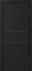 Дверь межкомнатная Оптима Порте Неаполь 203 молдинг SB (кромка ПВХ черная с 4х сторон с врезкой под замок Морелли М1895 (М1885)), цвет антрацит, экошпон, глухая