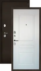 Теплая дверь входная Страж 3К Броня 100, 2 замка, 1,2 мм металл, (медь антик+белый ясень)