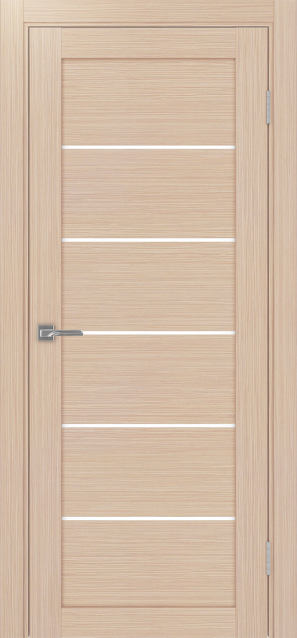 Дверь межкомнатная Оптима Порте Турин 506.12, цвет беленый дуб, экошпон, стекло лакобель белое