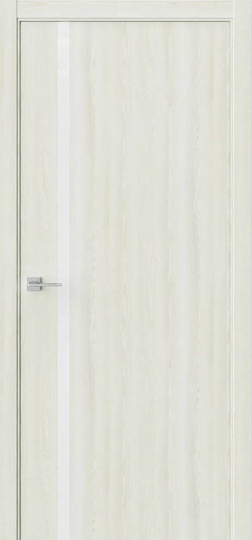 Дверь межкомнатная ВестСтайл Модерно Стелла 3, цвет крем клен, пленка ПВХ, стекло лакобель аляска