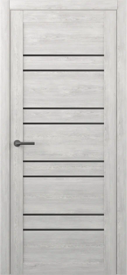 Дверь межкомнатная Альберо (Фрегат) Мегаполис Дублин, цвет нордик дуб, экошпон, стекло графит