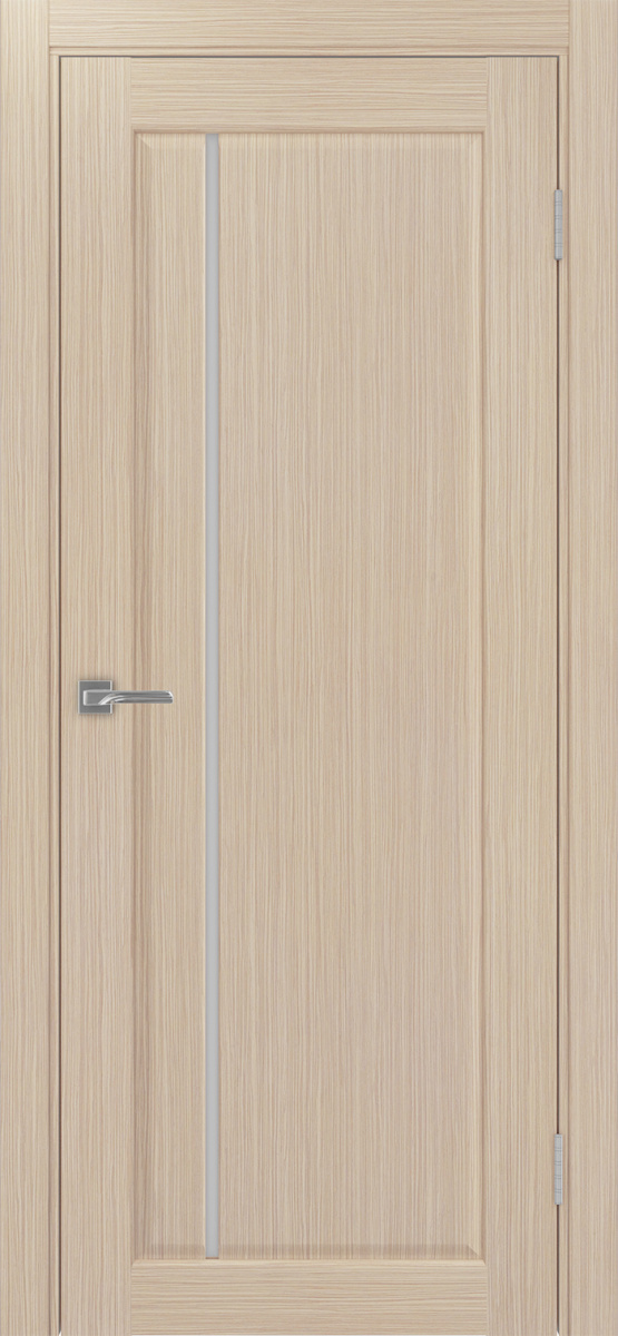 Дверь межкомнатная Оптима Порте Сицилия 711.12, цвет беленый дуб, экошпон, стекло мателюкс