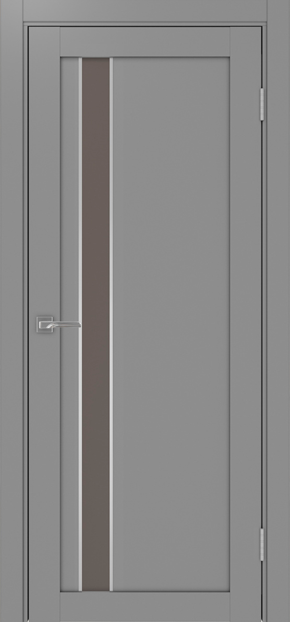 Дверь межкомнатная Оптима Порте Турин 528.121 АПС молдинг SC, цвет серый, экошпон, стекло бронза