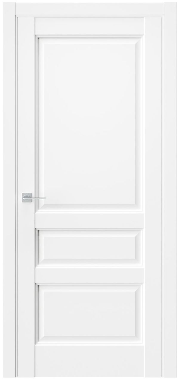 Дверь межкомнатная ВестСтайл SNR5, цвет эмлэер белый, экошпон, остекленная