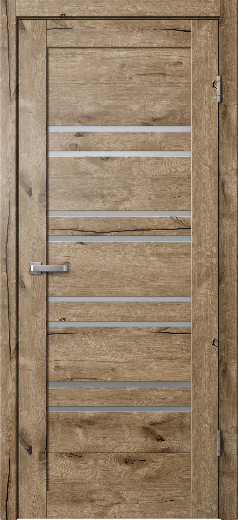 Дверь межкомнатная Ла Стелла 282, цвет пацифик дуб, экошпон, стекло матовое