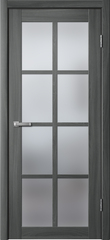 Дверь межкомнатная Ла Стелла 271, цвет графит ясень, экошпон, стекло матовое