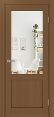 Дверь межкомнатная Оптима Порте Турин 502.21 (зеркало двухстороннее), цвет орех, экошпон, зеркало