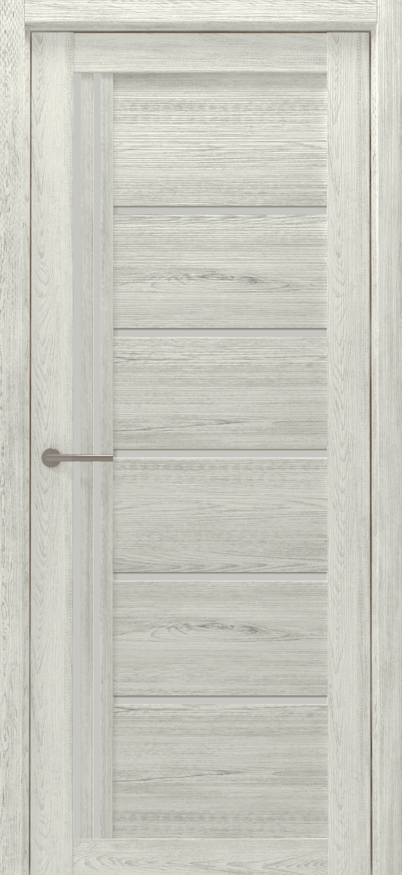 Дверь межкомнатная Альберо (Фрегат) Мегаполис Порту, цвет нордик дуб, экошпон, стекло мателюкс