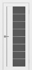 Дверь межкомнатная Оптима Порте Турин 524.22 АСС молдинг SC, цвет белый лед, экошпон, стекло графит