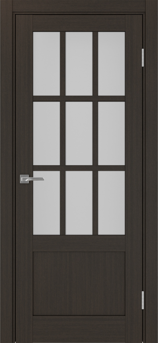Дверь межкомнатная Оптима Порте Турин 542ПФ.2221, цвет венге, экошпон, стекло мателюкс