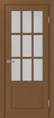 Дверь межкомнатная Оптима Порте Турин 542ПФ.2221, цвет орех, экошпон, стекло мателюкс