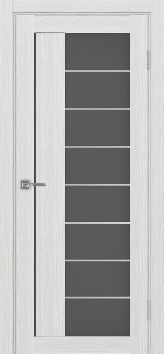 Дверь межкомнатная Оптима Порте Турин 524.22 АСС молдинг SC, цвет серебристый ясень, экошпон, стекло графит