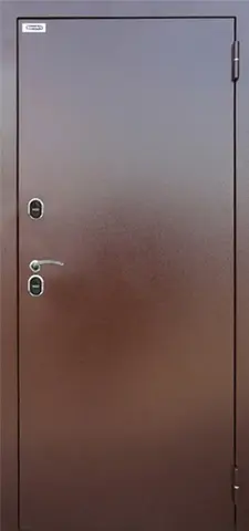 Термодверь входная Берлога Сибирь 3К Термо Рустик, 2 замка, 1,7 мм металл, (медь антик+соломенный рустик) #2