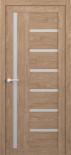 Дверь межкомнатная Альберо (Фрегат) Мегаполис Мадрид, цвет натуральный дуб, экошпон, стекло мателюкс