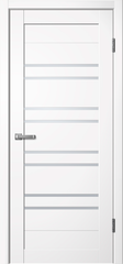 Дверь межкомнатная Ла Стелла Эмалит 282, цвет белый эмалит, эмалит, стекло матовое