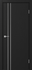 Дверь межкомнатная Оптима Порте Неаполь 205 молдинг SC (кромка ПВХ в цвет полотна с 4х сторон с врезкой под замок Морелли М1895 (М1885)), цвет антрацит, экошпон, глухая