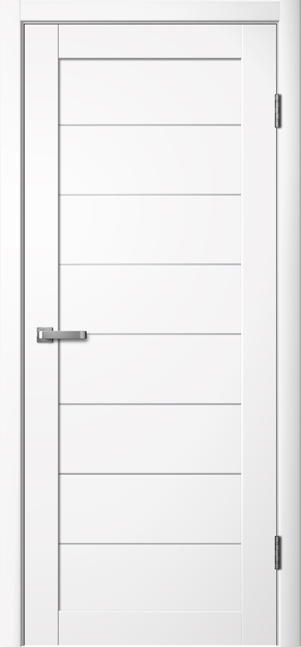 Дверь межкомнатная Ла Стелла Эмалит 242, цвет белый эмалит, эмалит, стекло матовое