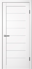 Дверь межкомнатная Ла Стелла Эмалит 242, цвет белый эмалит, эмалит, стекло матовое