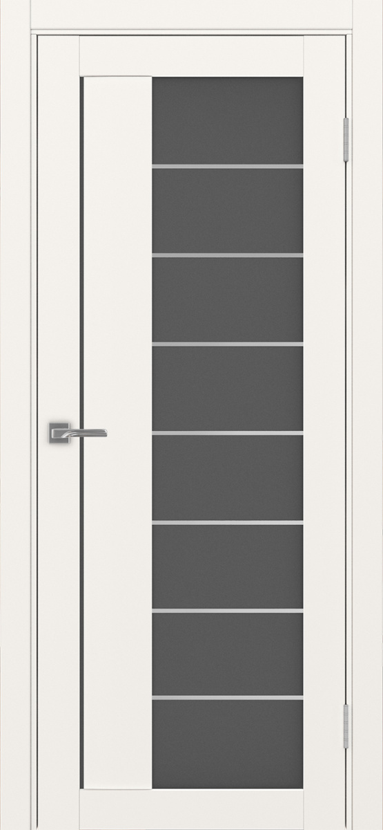 Дверь межкомнатная Оптима Порте Турин 524.22 АСС молдинг SC, цвет бежевый, экошпон, стекло графит