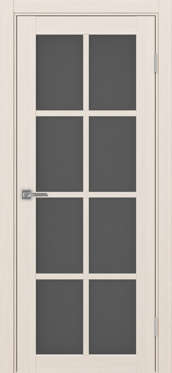 Дверь межкомнатная Оптима Порте Турин 541.2222, цвет перламутровый ясень, экошпон, стекло графит